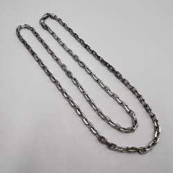 Vintage 925 Sterling Silver Anchor Chain Necklace Heavy 20.46g Solid Jewelry24in