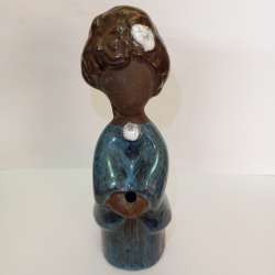 Vintage Rosa Ljung Swedish Pottery Ceramic Girl Figurine Scandinavian Decor