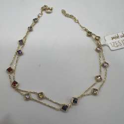 New 14K Solid Gold Bracelet – Elegant And daily use with Stones, Made in Italy