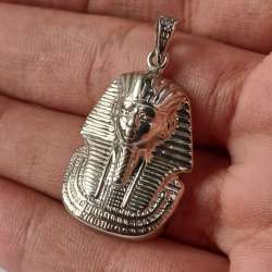 925 Sterling Silver Tutankhamun Pendant – Egyptian Pharaoh Jewelry Charm