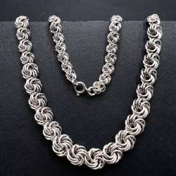 Massive Vintage Sterling Silver 925 Necklace Chain 44cm Unisex Jewelry 29.3g