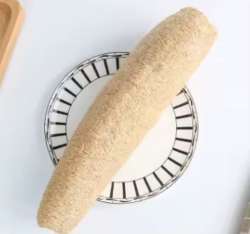 Natural loofah bath sponge for deep cleansing and silky smooth skin spa.