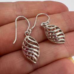Vintage 925 Sterling Silver Dangle Earrings Retro Women’s Jewelry Gift