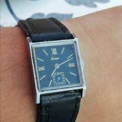 Vintage Stowa Tank Square Wristwatch WWII 1940s, Made in Germany