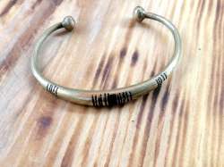 Vintage Tuareg African Brass Bracelet Tribal Handcrafted Cuff