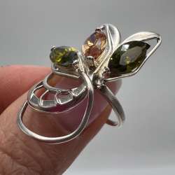 Vintage Sterling Silver 925 Ring Jewelry Women's Stone Beautiful Stamp Size 7US