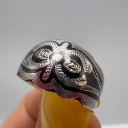 Vintage Soviet 875 Silver Ring Floral Design  USSR Women’s Jewelry Size 6.25 us