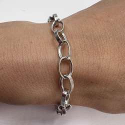 Vintage Bracelet Chain Sterling Silver 925 Jewelry Women's Men's Stamp 8.40gr