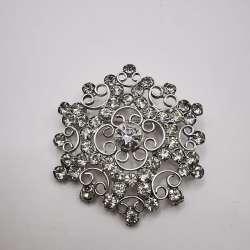 Vintage Gorgeous Brooch Pendant Star made of 875 silver, handmade,Zircon 6.96 g