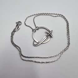 Vintage USSR Cute Pendant Space Chain Sterling Silver 925 Jewelry Gift Women's