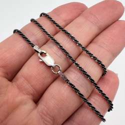 Vintage Italian 925 Sterling Silver Necklace Chian Jewelry 3.4g, Marked