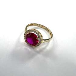 luxurious 14K yellow gold circular ring exudes royal elegance & timeless beauty