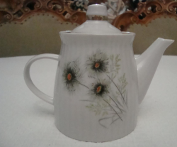 Vintage Dulevo USSR Porcelain Teapot Kettle Floral Dandelion Pattern Marked