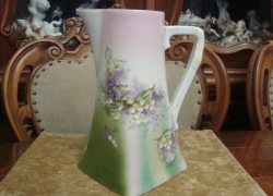 Antique 19th Century Kuznetsov USSR Tsarism Porcelain Floral Pattern Milk Jug