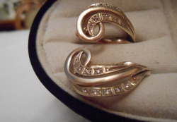 Vintage Silver 925 Gilding Ukrainian Original Beautiful Women's Earrings 5.3gram