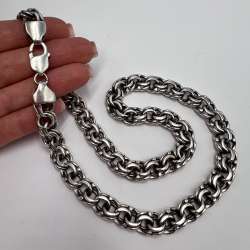 Heavy Vintage Chunky Solid Sterling Silver 925 Necklace Chain Unisex Gift 99g