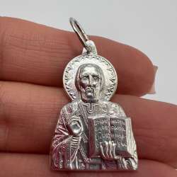 Vintage 925 Silver Orthodox Pendant, Religious Christian Icon Jewelry
