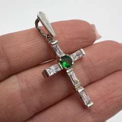 Vintage Icon Cross Pendant Sterling Silver 925 Christian Religion Stamped 2.76gr