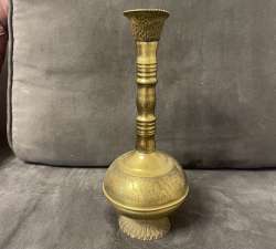 Antique Copper Decorative Vessel with Ornate Handle - Unique Collector’s Item