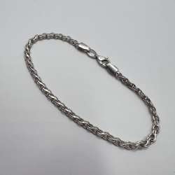 Vintage Sterling Silver 925 Bracelet Men's Women's Jewelry Marked 3.74g Elegant