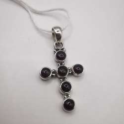 New Elegant Cross,  made of 925 silver, handmade,Ruby 2.78 g