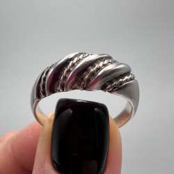 Vintage Old Beautiful USSR Ring Silver 875 Soviet Jewelry Women's Stamp Size 9US