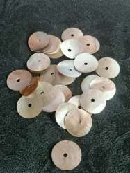 29 Pcs Mother of Pearl Disc Beads Vintage Natural Shell Jewelry Making