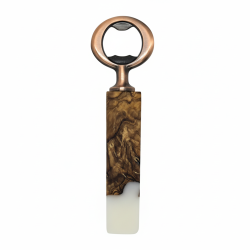 Bronze Handmade Burl Wood Resin Bottle Opener Unique Gift Bar Tool