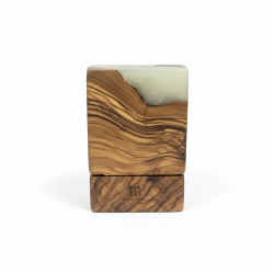 Unique Olive Wood & Resin Ring Box | Engagement Wedding Proposal Jewelry Gift