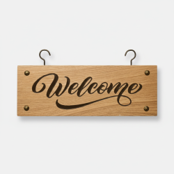 Rustic Wood Welcome Sign Front Door Entryway Wall Hanging Farmhouse Decor