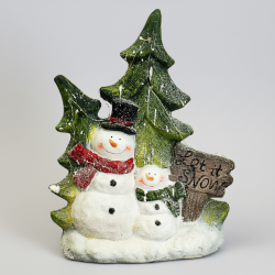 Lefard Snowman Illuminated Figurine 49cm Christmas Holiday LED Decor 1006NQ