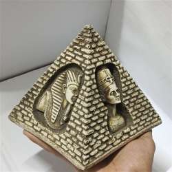 Antique-style Egypt Pyramid Figurine – Sphinx and Anubis Collectible Gift