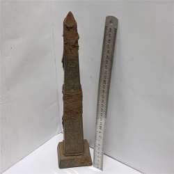 Ancient Egyptian Obelisk Statue Hieroglyphic Carvings Vintage Replica Collectibl