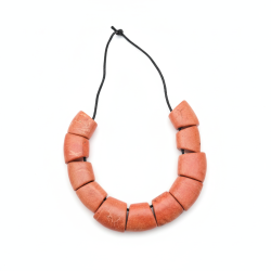 Handmade Natural Sponge Coral Beaded Necklace Chunky Women's Boho Jewelry