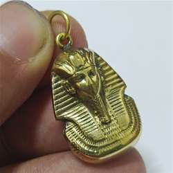 Handmade Egyptian Antique-Style King Tutankhamun Copper Pendant Jewelry