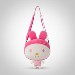 My Melody Plush Crossbody Shoulder Bag Kids Girls Pink White Bunny Doll NEW