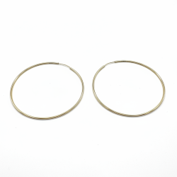 14K Solid Yellow Gold Hoop Earrings Thin Lightweight Everyday Classic Fine Jewelry