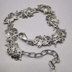 Vintage Beautiful Bracelet Jewelry,925 Sterling Silver, Handmade  10,52g