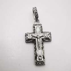 Vintage Elegant Cross Pendant  made of 925  Silver,handmade , 4,41g