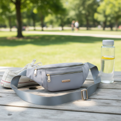 The Modern Camel Mountain Men's Fanny Pack Grey Waist Bag Crossbody Travel Sport
