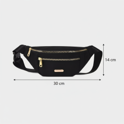 Modern Camel Mountain Men's Fanny Pack Waist Bag Black Polyester Travel Hiking