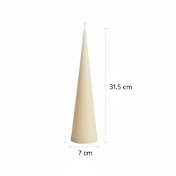 Elegant Cream Cone Candle Tapered Unscented Modern Home Decor Ivory Wax