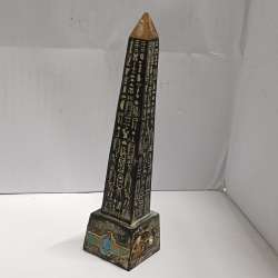 Egyptian obelisk replica with hieroglyphs – ancient art home décor collectible