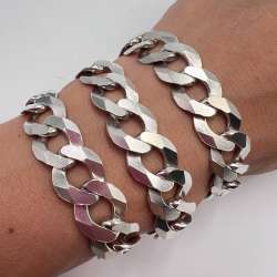 Massive Vintage Sterling Silver 925 Heavy Curb Chain Necklace Men’s Jewelry 81gr