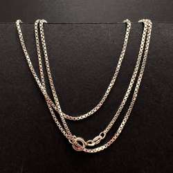 Vintage Sterling Silver 925 Italian Chain Necklace 60 cm Box Link Unisex 5.3 g