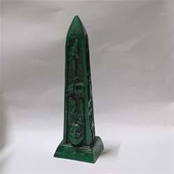 Egyptian pharaonic obelisk statue with engraved ancient symbols, ideal décor.