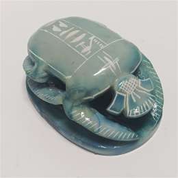 hand-carved pharaonic scarab hieroglyphic details unique Egyptian collectible