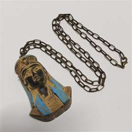 Vintage Handmade Pharaonic Necklace Unique Ancient Egypt Collectib Jewelry Piece