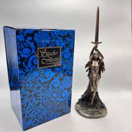 Lady of the Lake Excalibur Bronze Polystone Statue Fantasy Figurine Decor 33cm