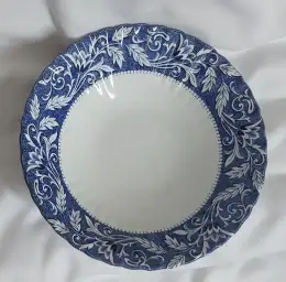 VTG Meakin Staffordshire Ironstone LUCERNE J&G England Sterling Blue Veg Bowl